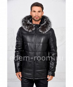 Зимняя куртка из кожи для мужчинАртикул: I-1855-CH-CH