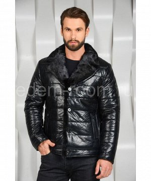 Мужская зимняя куртка из экокожиАртикул: I-558-N