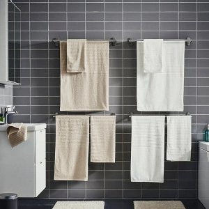 VÅGSJÖN, Полотенце, светло-бежевое, 30х30 см, 4 шт