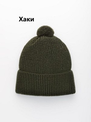 Шапка мужская на флисе с шерстью мериноса