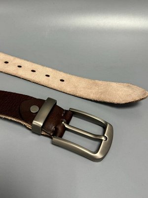 Ремень мужской натуральная кожа коричневый