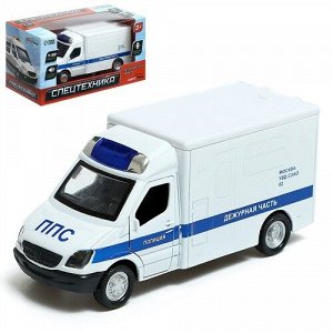 Машина металл. "Автоград" Полиция, инерц.,свет,звук.,к/к 16*8,5*7,5 см