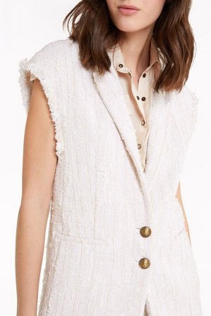 Жилет- natural tweed