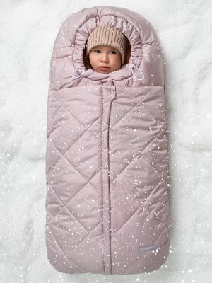 Конверт стеганый детский зимний Amarobaby HEAT, пудровый, размер 85