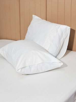 КПБ Bella Home Белый с кружевной тесьмой BHWKT001