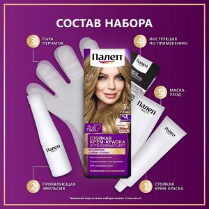 Палетт Стойкая крем-краска для волос "Интенсивный Цвет" 8-0 (N7) Русый 110 мл