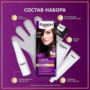 Палетт Стойкая крем-краска для волос "Интенсивный Цвет" 4-89 (RFE3) Баклажан 110 мл