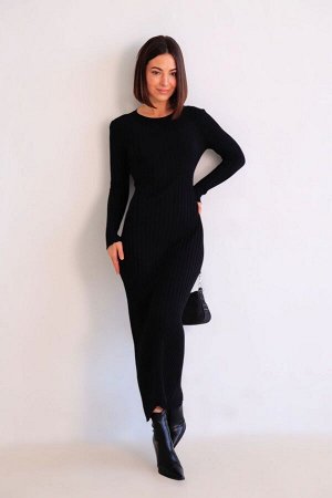 Платье трикотажное чёрное