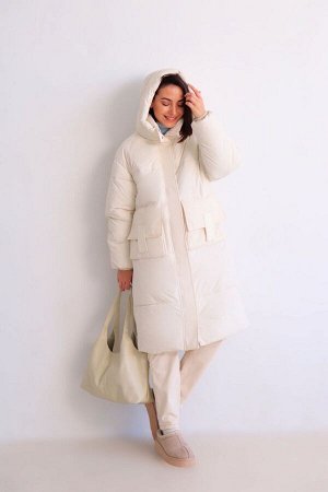 15368 Пуховик айвори