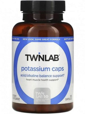 Калий Twinlab Potassium Caps 99 мг - 180 капс.