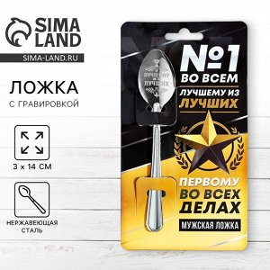 Ложка чайная с гравировкой «Лучшему из лучших», 3x14 см