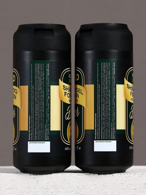 Подарочный набор Gold Beer, гель для душа и шампунь для волос, 2x400 мл, HARD LINE