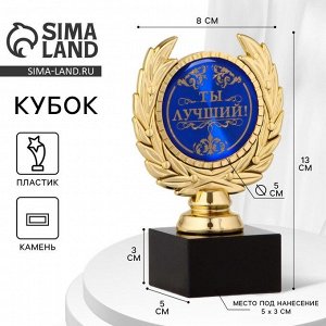 Кубок «Ты лучший», наградная фигура, пластик, золото, 13 см
