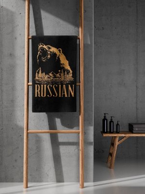 Полотенце махровое Этель "Russian" 50х90см, 100% хлопок, 420гр/м2