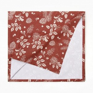 Скатерть "Этель New Year's plants" 110x149 см, 100% хл, рогожка 186 г/м²