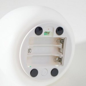 Фигурка светящаяся RISALUX «Антистресс мякиш котёнок», LED-ночник, RGB, от батареек 3ААА, 9.5x9.5x10.5 см
