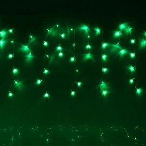 УЦЕНКА Гирлянда «Бахрома», уличная, 3 0?6 м, УМС, 3 Вт, 160 LED, 220 В, зелёная