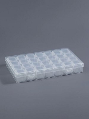 Органайзер для декора, 7 блоков, 4 ячейки, 17.5×10.5×2.7 см, прозрачный