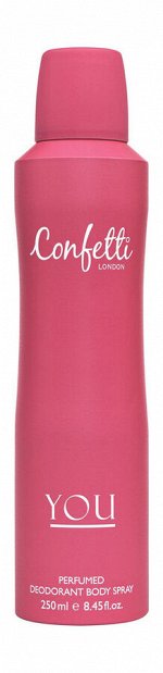 CONFETTI London Дезодорант-спрей д/тела парф.Pastel You 250мл