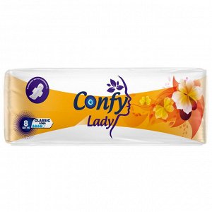 CONFY Lady Гигиенические женские прокладки CLASSIC LONG 8 шт