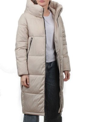 868 LT. BEIGE Пальто зимнее женское (170 гр. холлофайбер)