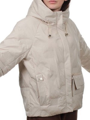 H24-069 BEIGE Куртка-жилет демисезонная женская (100 гр. холлофайбер)