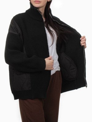 3155 BLACK Куртка-кардиган женская (90% хлопок, 10% синтепон)