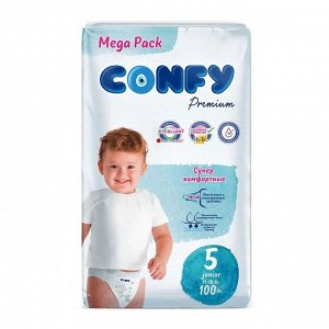 CONFY Premium Подгузники д/детей JUNIOR MEGA р.5 100 шт