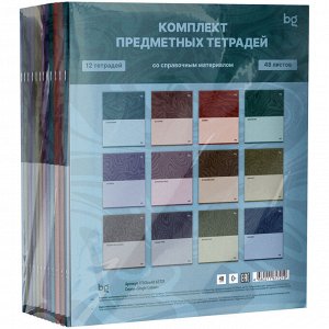 Комплект (12 шт.) предметных тетрадей 48л. BG ""Single colour"", эконом