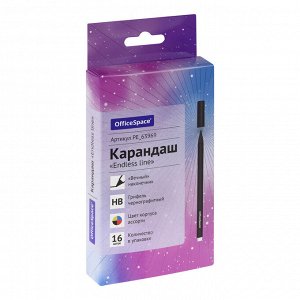 Карандаш &quot;ВЕЧНЫЙ&quot; НВ с металлическим наконечником OfficeSpace &quot;&quot;Endless line&quot;&quot;, ассорти