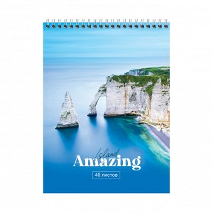 Блокнот А5 40л. на гребне BG ""Amazing""