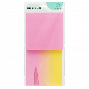 Коробка складная подарочная MESHU ""Duotone. Pink-Orange gradient"", (15*15*15см), с лентой