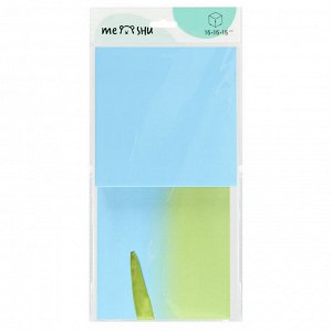 Коробка складная подарочная MESHU ""Duotone. Blue-Green gradient"", (15*15*15см), с лентой