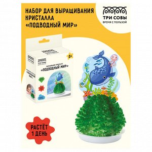 Набор для выращивания кристаллов ТРИ СОВЫ ""Подводный мир"", зеленый