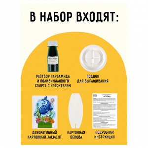 Набор для выращивания кристаллов ТРИ СОВЫ ""Подводный мир"", зеленый