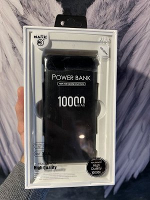 Портативный аккумулятор компактный Power Bank Mark A100 3A, 10000 мАч LED Дисплей