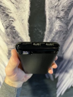 Портативный аккумулятор компактный Power Bank Mark A100 3A, 10000 мАч LED Дисплей