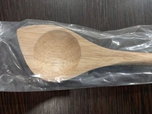 Ложка лопатка кулинарная деревянная 23,5х5 см из гевея