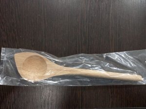 Ложка лопатка кулинарная деревянная 23,5х5 см из гевея