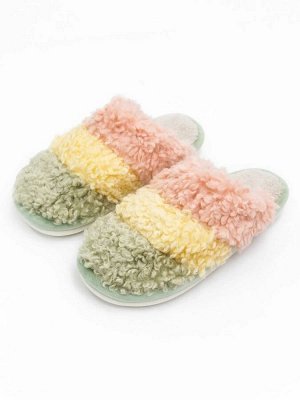 Тапочки AMARO HOME Lamb Закрытый нос (зеленый) 38-39