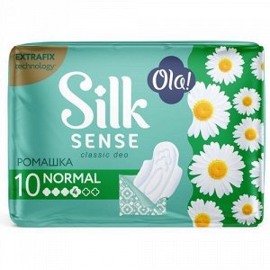 OLA! SILK Sense CLASSIC NORMAL SINGLES  в инд. упаковке с крыл-ми  Ромашка уп.10