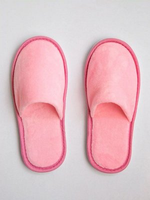 Тапочки женские Плюш AMARO HOME Закрытый нос (Розовый) 39-41