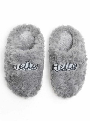Тапочки AMARO HOME Hello Закрытый нос (серый) 38-39