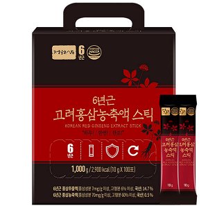 (Набор) Экстракт красного 6-летнего женьшеня Jungwonsam 6 Years Old Korean Red Ginseng Extract Stick, 10гр *100шт