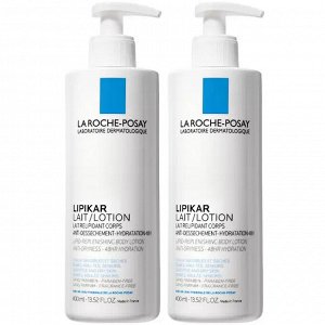Ля Рош Позе Комплект Молочко без отдушки, 2х400 мл (La Roche-Posay, Lipikar)