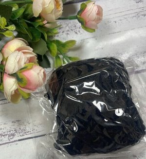 Пряжа "Королевская" с пайетками 100% хлопок, 50г/120м цв черный, пайетки черный