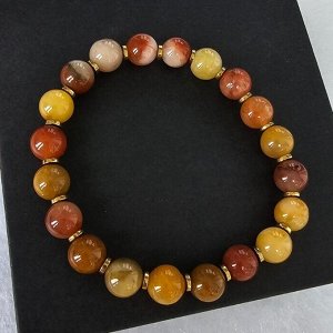 zlatto Браслет на руку из натуральных камней Мукаит Яшма, 1043, арт.218.203
