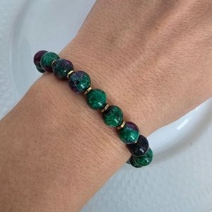 Браслет на руку из натуральных камней Цоизит, 1043, арт.218.193