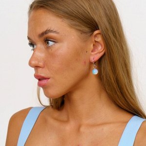 Серьги бижутерия висячие Лунный камень, 1028, арт.218.068