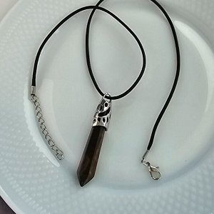 Кулон со шнурком из натурального камня горный Тигровый глаз, 1048, арт.218.225